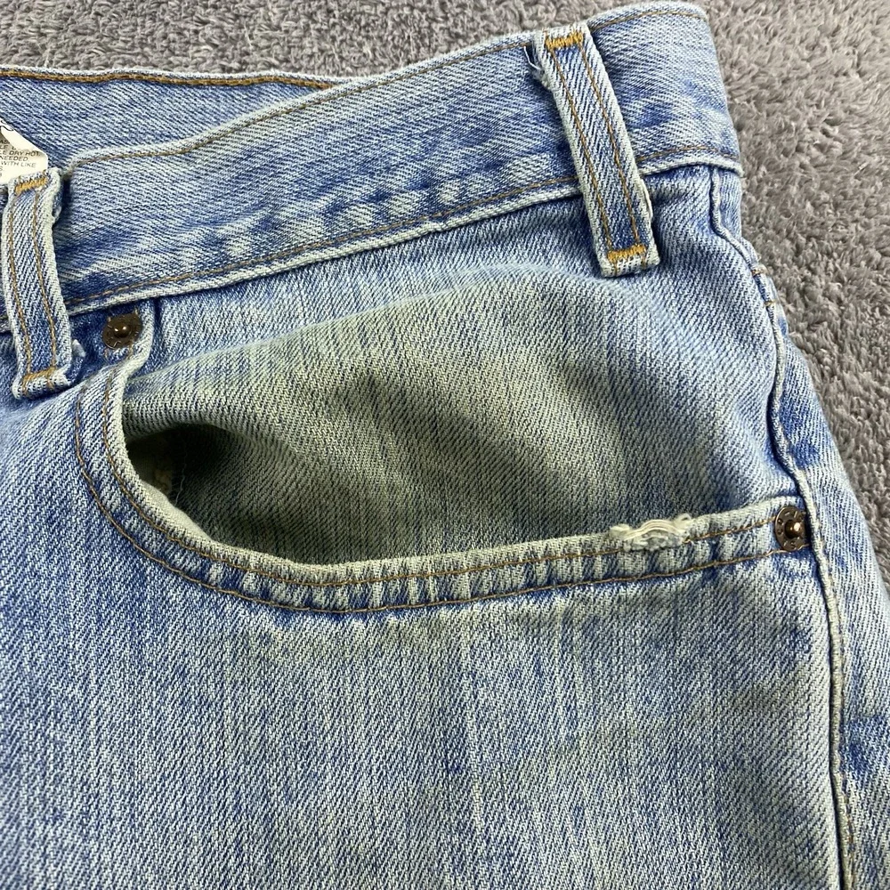 Levis 569 Loose Straight Fit Jeans‎ Mens 38x26.5 Blue Medium Wash Hemmed VTG